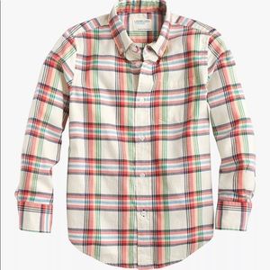 Crewcuts size 14 plaid button down flannel boys